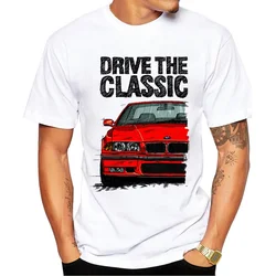 Modal New Summer Men Old Drive The Classic Germany E30 Vintage Short Sleeve EUDM E36 M3. Tshirts in White Boy Casual Tops Tees