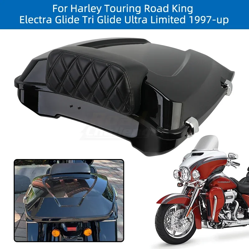 For Harley Touring Street Glide Ultra Classic Road King 97-up Latches Razor Tail Bag Trunk Top Box Case Tour Pak Pack Backrest