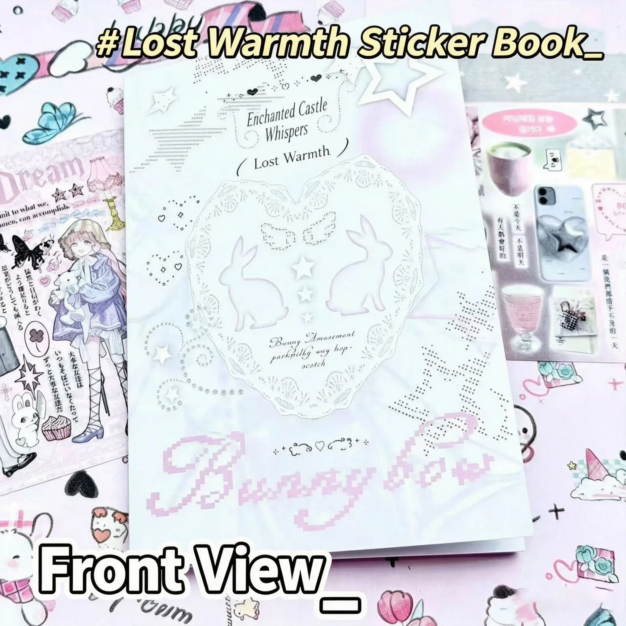Korean Kawaii Fantasy Sticker Book Hypothermia Node Collage Material Yanbian Cut Film Ins Sticker Decoration Material Cute Gift