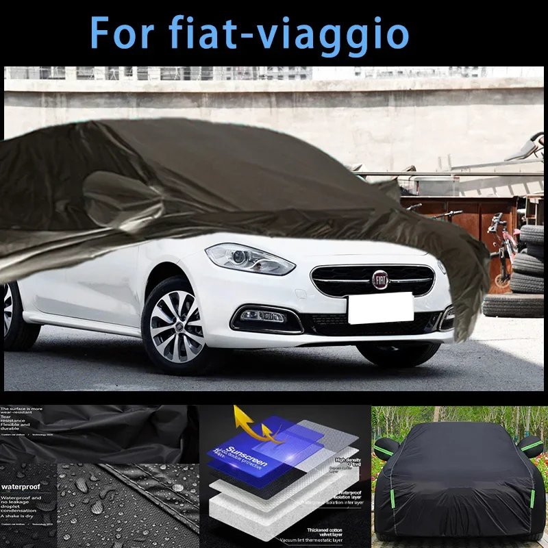 For fiat-viaggio Outdoor Protection Full Car Covers Snow Cover Sunshade Waterproof Dustproof Exterior Car accessories