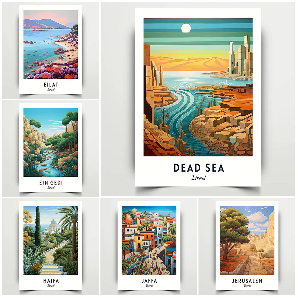 

Israel Travel Gift,Akko,Caesarea,Eilat,Dead Sea,Ein Gedi,Jaffa,Jeruzalem,Travel Print Wall Art, City Poster And Print,Home Decor