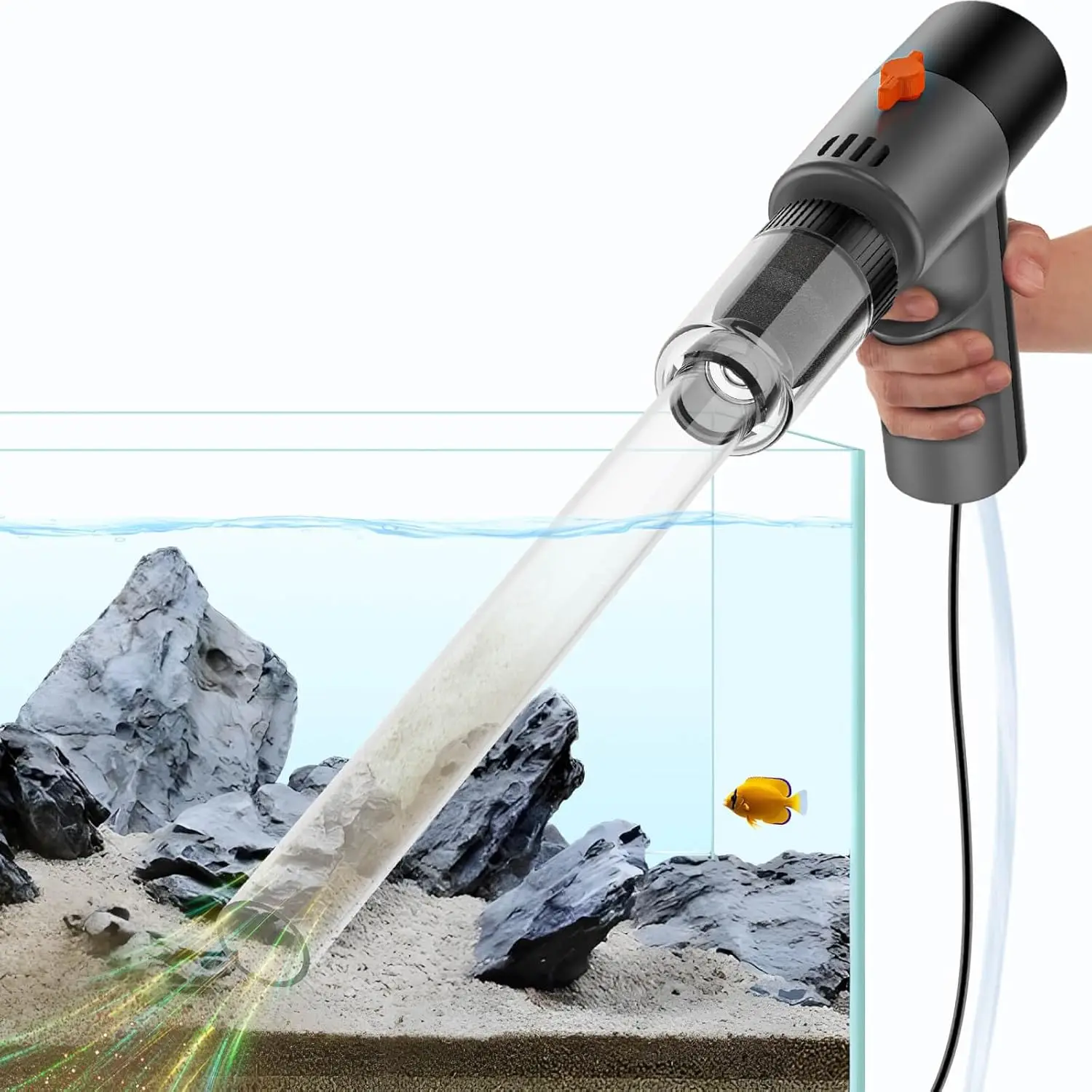 

Электрический очиститель грунта для аквариума: Мощный пылесос для аквариума с функцией смены воды и песочного фильтра, 6-в-1, многофункциональный