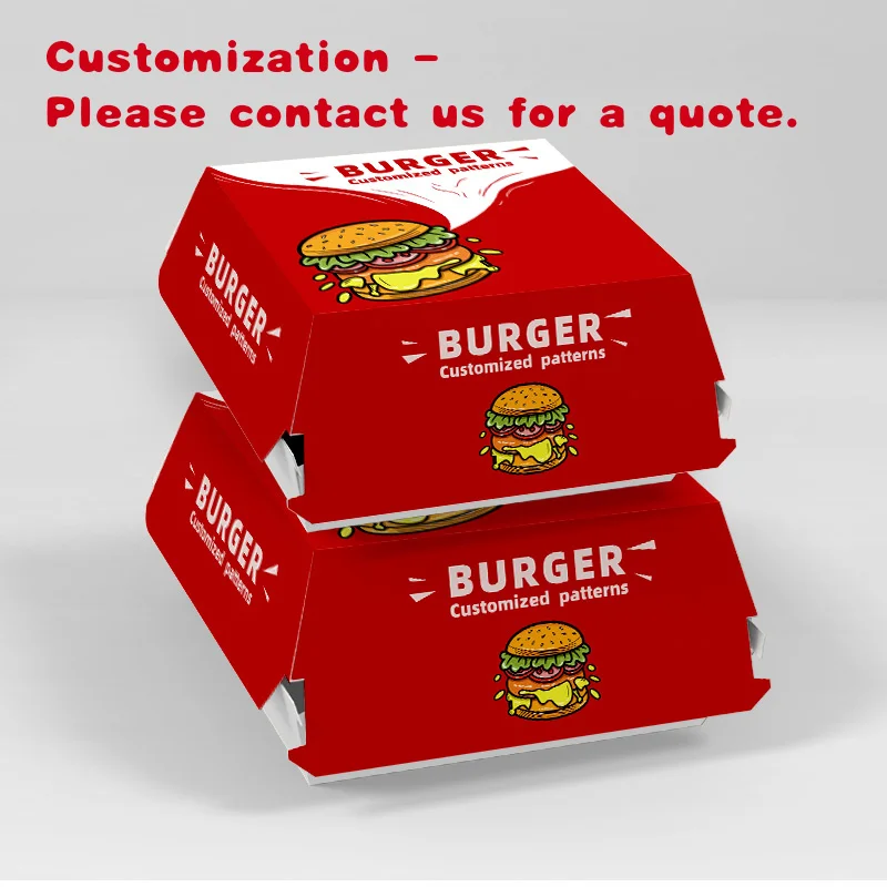 custom.LOKYO Customized Take Away Fast Food Packaging to Go Fried Chicken Hamburger Burger Box