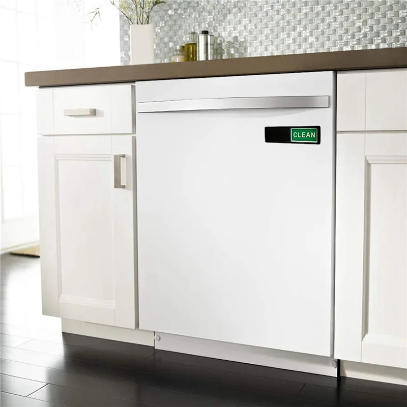 

AT44-2X Clean Dirty Dishwasher Magnet - Easy To Read Non-Scratch Magnetic Indicator Sign Kitchen Organization Black