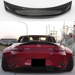 For Mazda MX5 Miata ND RF LMS Style Confiber Fiber Glass Unpainted Duckbill Spoiler Trunk Wing Lip Racing AccessoriTrim
