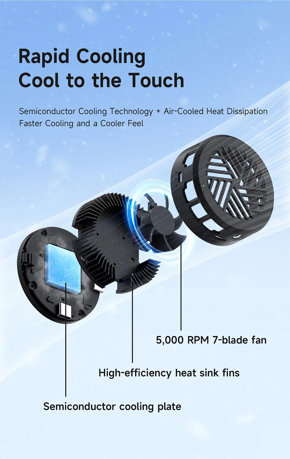 Hagibis Smartphone Cooling Fan Magnetic KH10