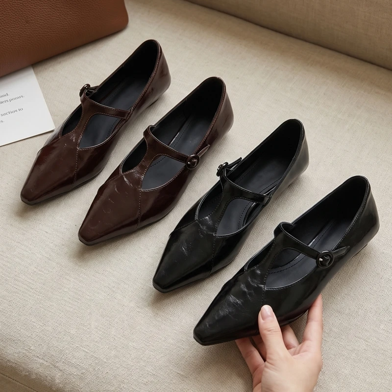 AIYUQI 2026 New Women's Mary Jane Shoes Pointed Toe T Strap Formal Women Shoe Shallow Fashion High Heeled Work Shoes Female