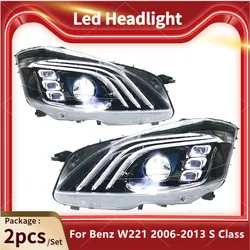 Car Front Lights For Benz W221 LED Headlight 2006-2013 S320 S350 S500 S600 Head Lamp DRL Modified Automotive Accessories