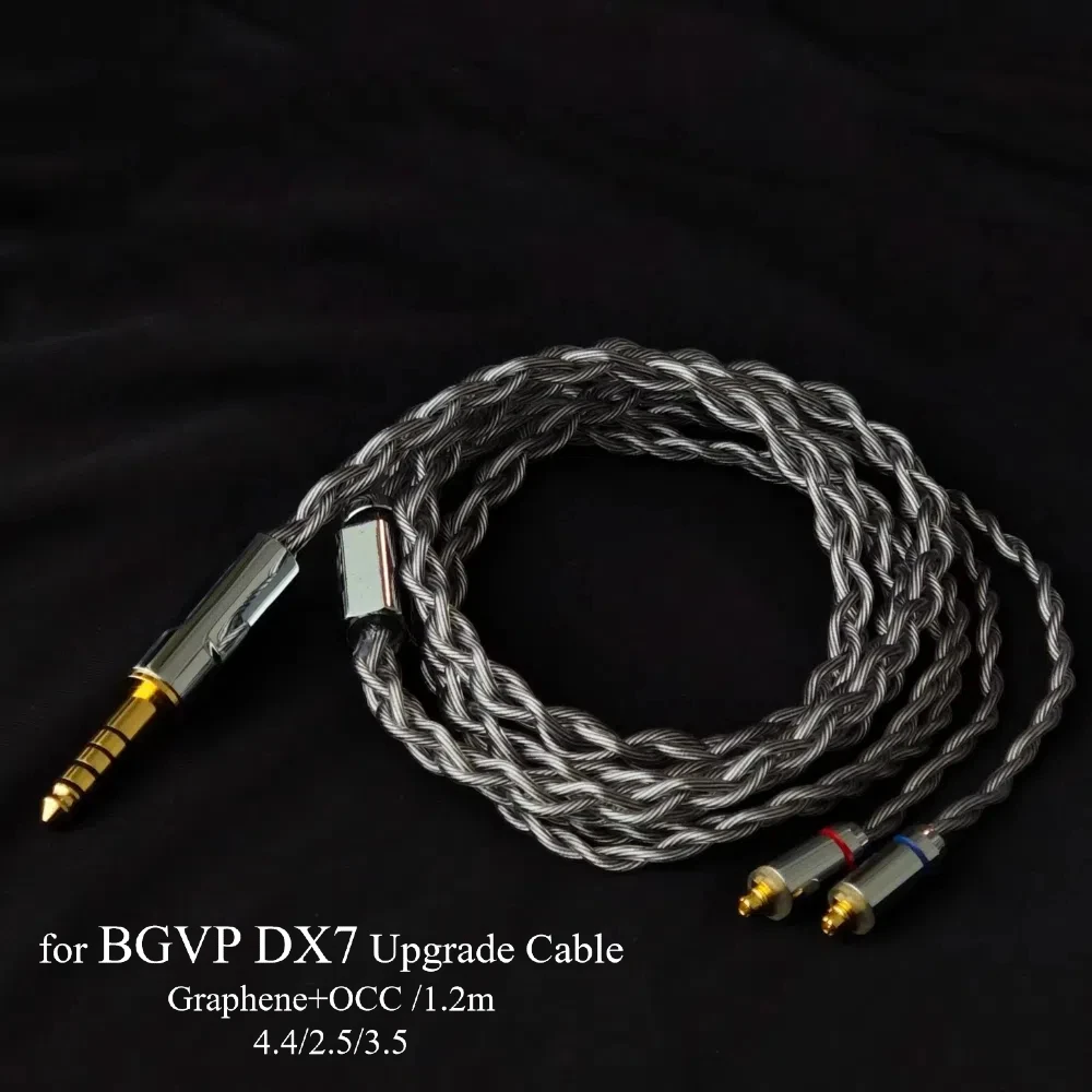 bgvp-dx7-グラフェン銀メッキ-occ-ヘッドフォンケーブル-44-ミリメートルバランス-mmcx-アップグレードワイヤー-25-35-ミリメートルオーディオ機器用
