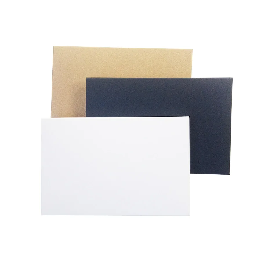 10 Pcs/lot 16x10.5x0.5cm Blank DIY Envelop Black White Kraft Paper Envelope Postcards Greeting Card Cover Photo Packaging Boxes