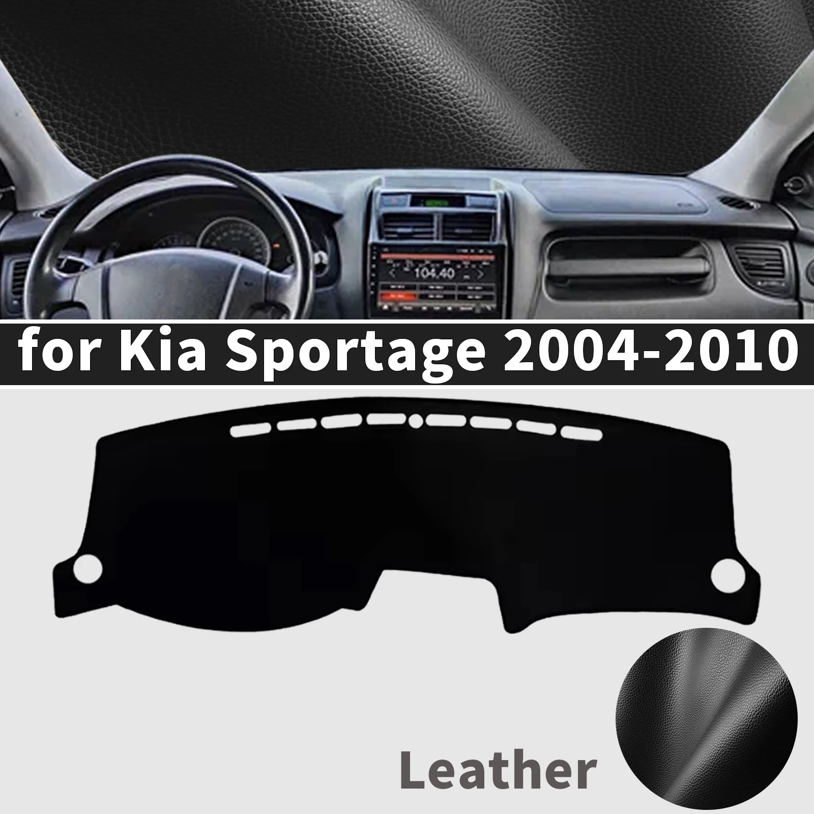 

for Kia Sportage 2004 2005-2010 Dashboard Cover Mat Sunshade Anti‑Slip Dash Carpet Protector Interior Parts Accessories
