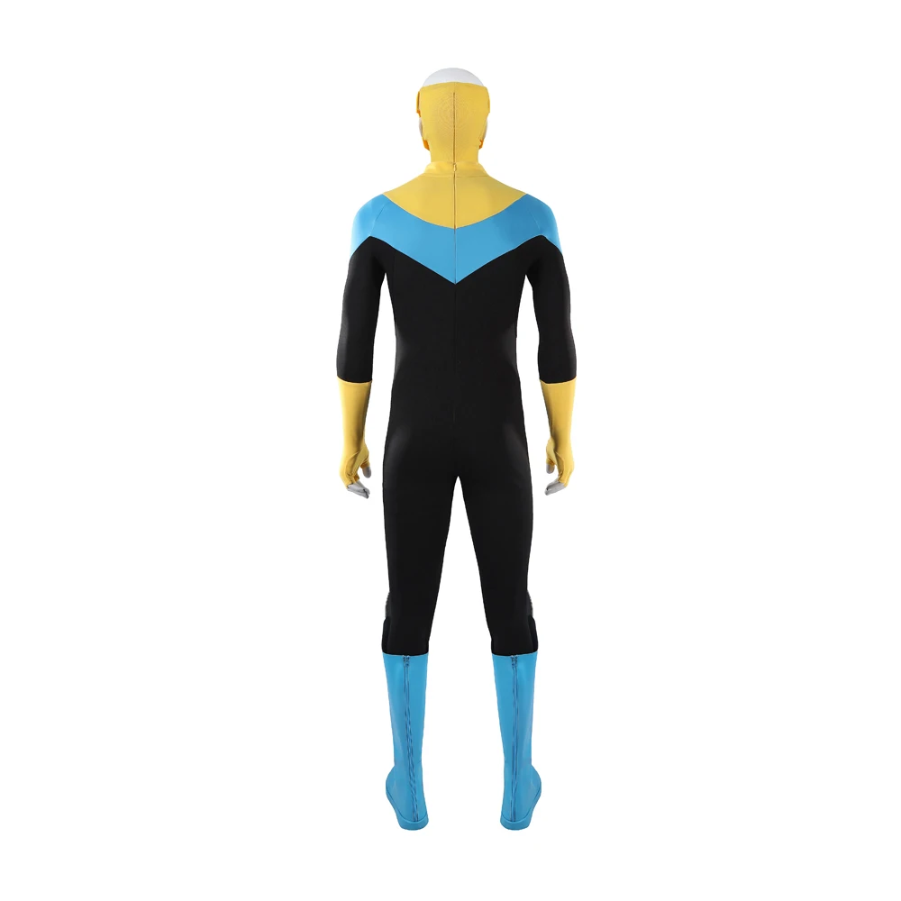 High Quality Invincible Mark Grayson Cosplay Fantasia Costume Disguise for Men Zentai Suit Jumpsuit Bodysuit Mask Halloween