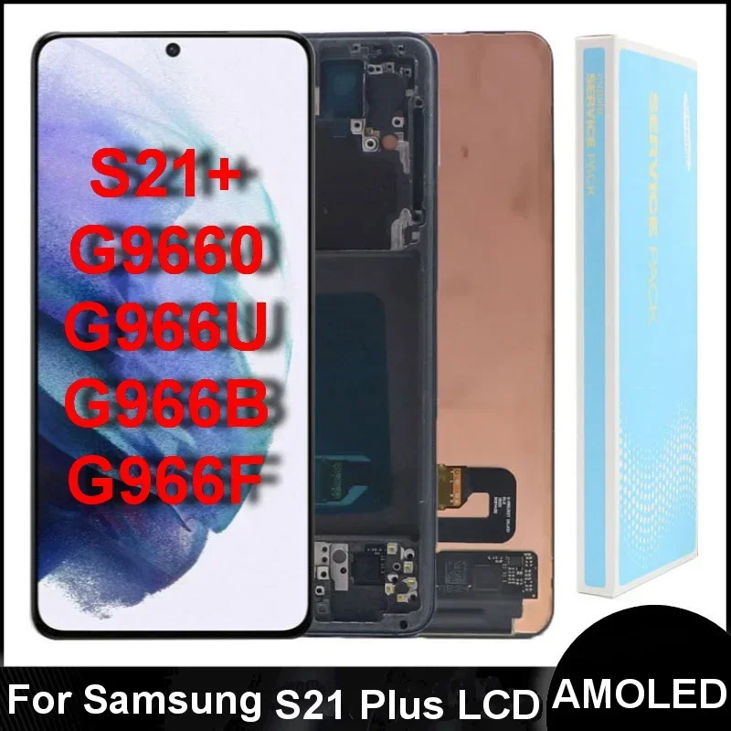 AMOLED For Samsung Galaxy S21+ LCD Display S21 Plus G9960 G996B G996F G966U Lcd Display Touch Glass Screen Digitizer Assembly