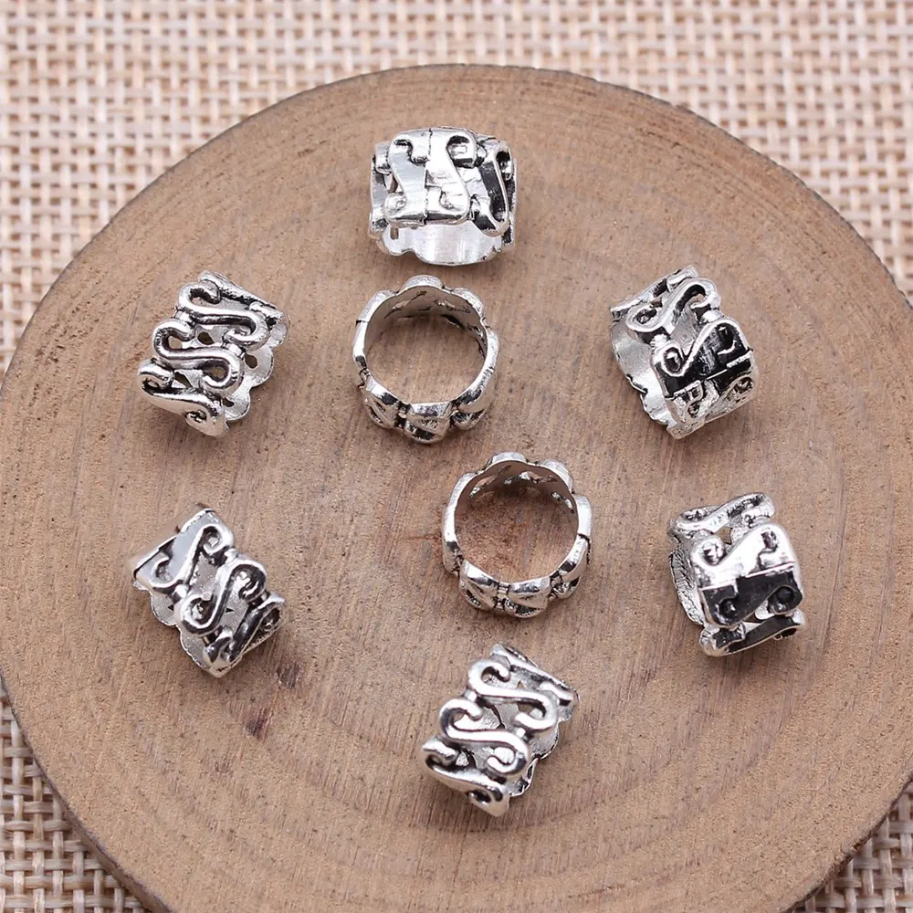 Findings S-shaped Design Big Hole Beads Vintage Jewelry 10x10x7mm 40pcs