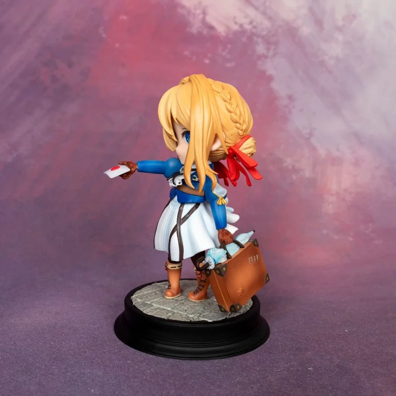 

17,5 см фиолетовая фигурка Evergarden фиолетовая Evergarden милая версия Q аниме Коллекционная модель настольные украшения праздничные подарки игрушки