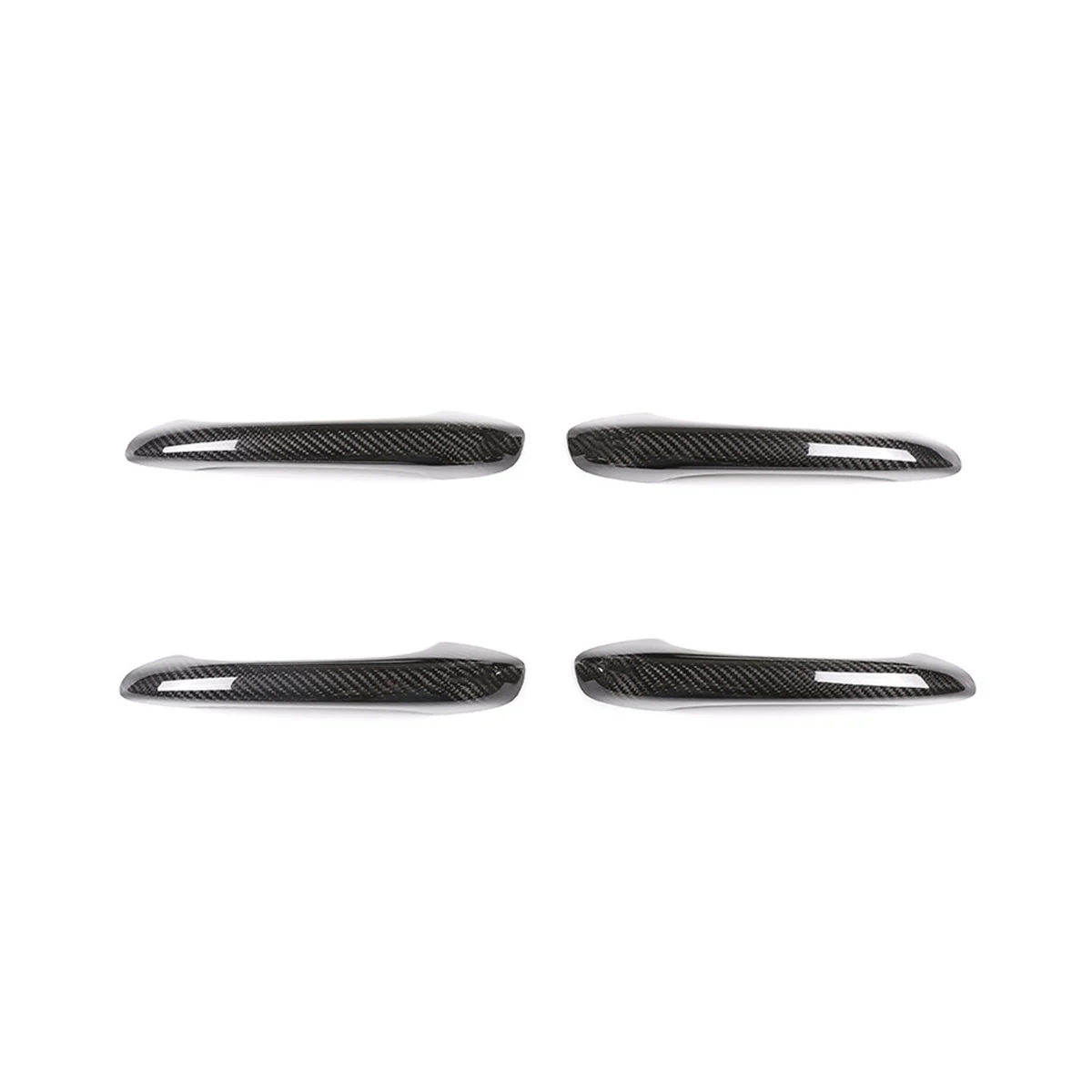 For 2014-2023 Dry Carbon Fiber Car Exterior Door Handle Cover Trim Sticker Accessories (Without Holes)