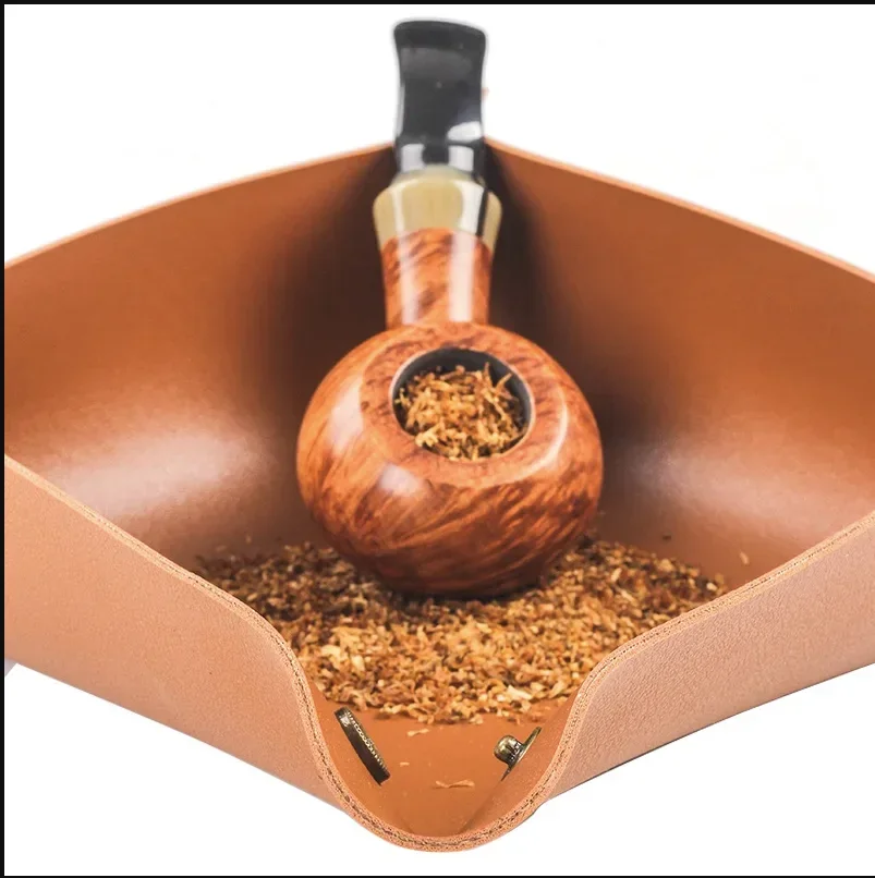 1pc Leather Herb Tobacco Rolling Tray Tobacco Roller Grinder Tray Herb Tobacco Storage Tray