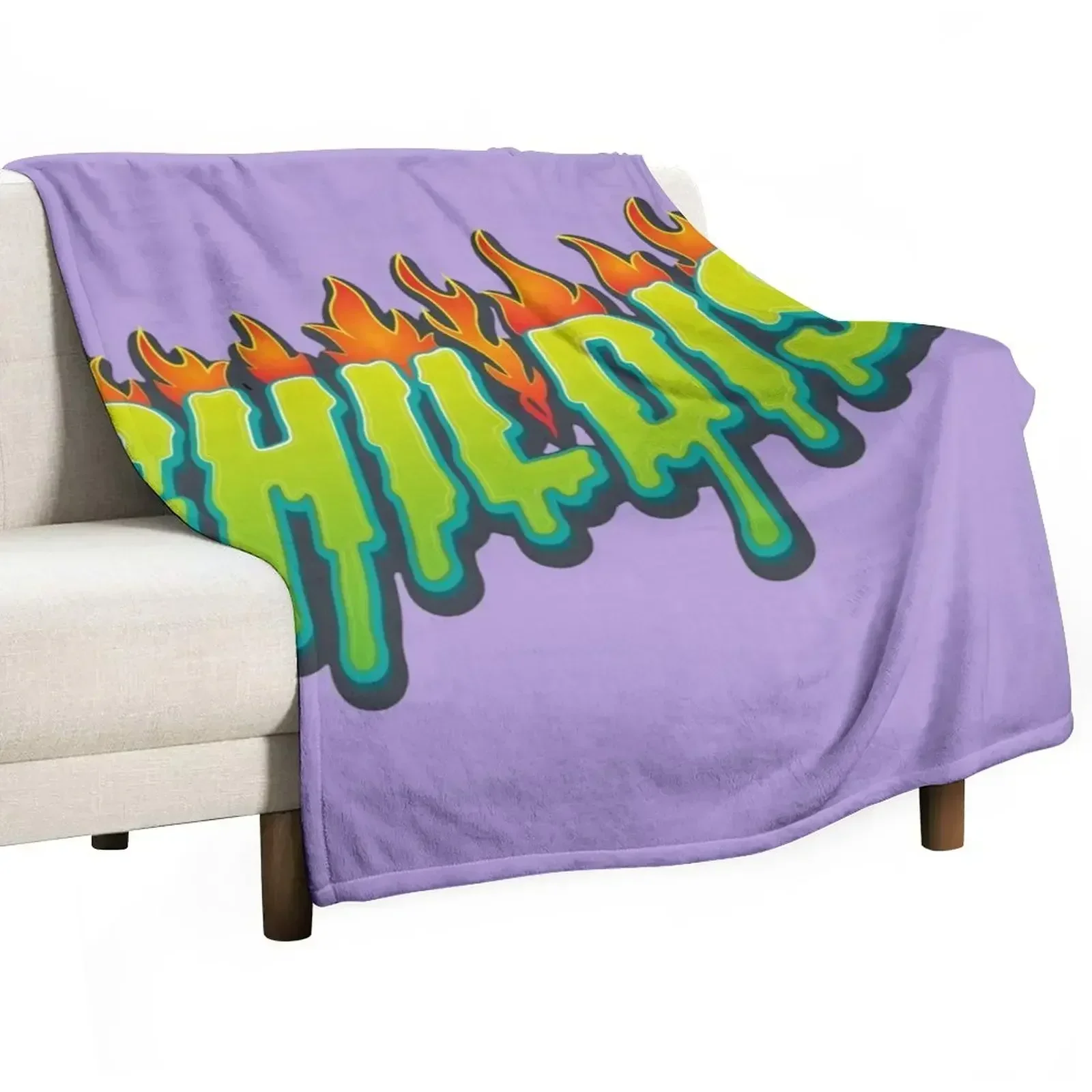 TGFbro - Childish (Purple Flames) Throw Blanket Fashion Sofas Plush Soft Plaid Bed linens Nap Blankets