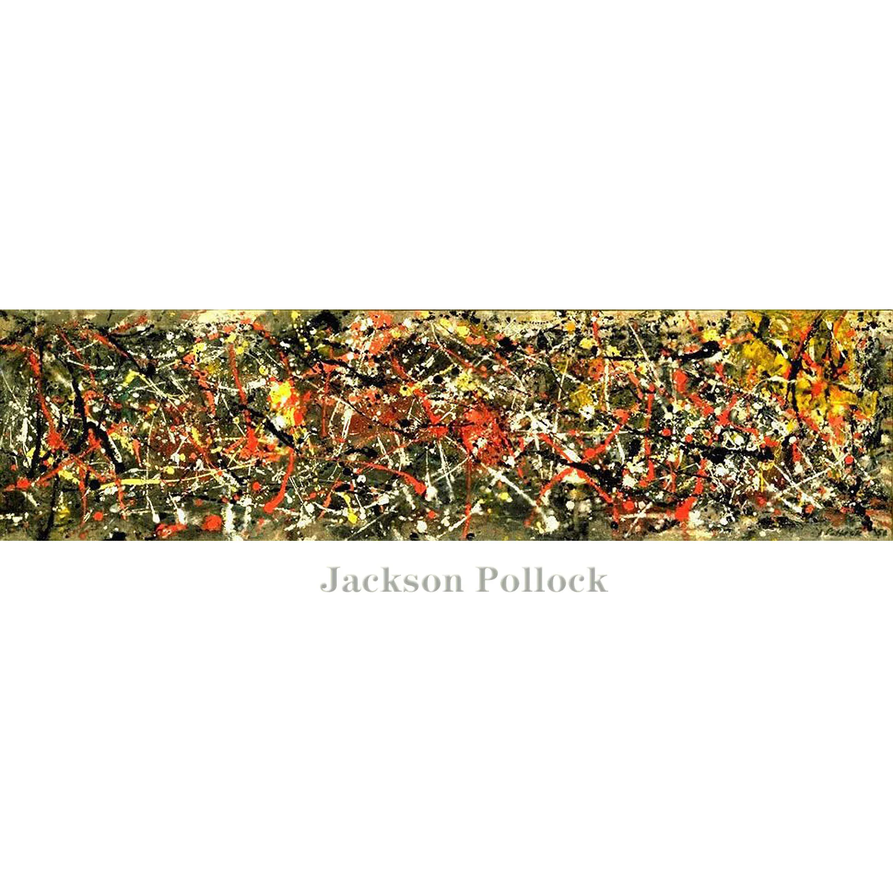 Hand painted high quality reproduction of Number 25 by Jackson Pollock  Modern wall art thick texture abstract oil painting