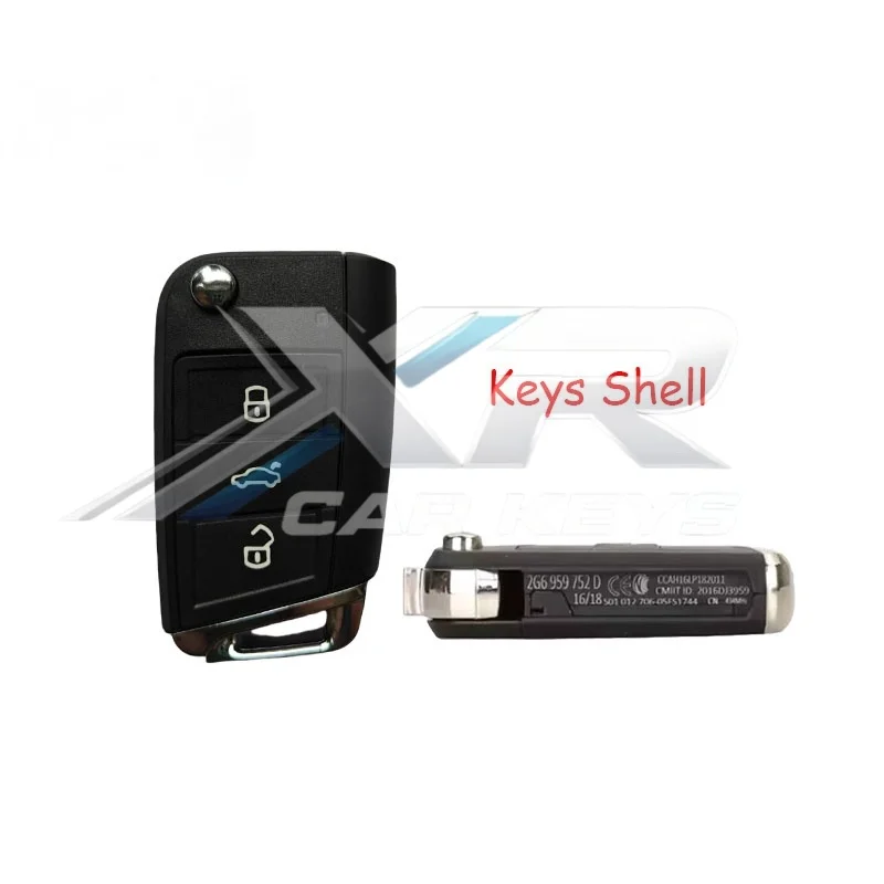 

3Buttons Remote Car Key Shell Fob For Volkswagen VW Skoda Seat Golf Polo T-CROSS 2017-2021 Hu162t Keyless Housing Case