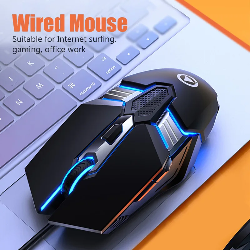 G12 Wired Mechanical Gaming Mouse 3200 DPI USB RGB Backlight Mice Mute Adjustable Mouse for Computer Pc Laptop Gamer