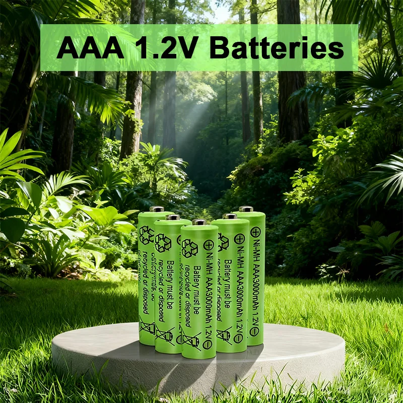 

AAA 1.2V 3000mAh Rechargeable Battery High Capacity for MP3 RC Toys Flashlight Camera - Long-Lasting Alkaline Equivalent