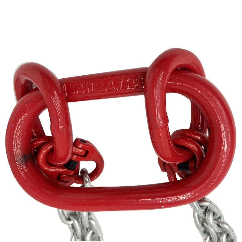 4.9FT Chain Sling G80 Manganese Steel Galvanized Chain Hoist Lifts 4T Lifting Capacity Lifting Tools with Grab Hook Sling Tool