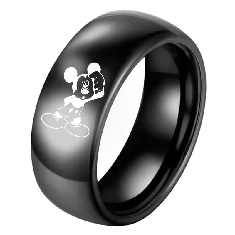 New Disney Kawaii Rings Mickey Minnie Anime Accessories Fashion Trend Cartoon Ring Jewelry for Women Girls Student Birthday Gift