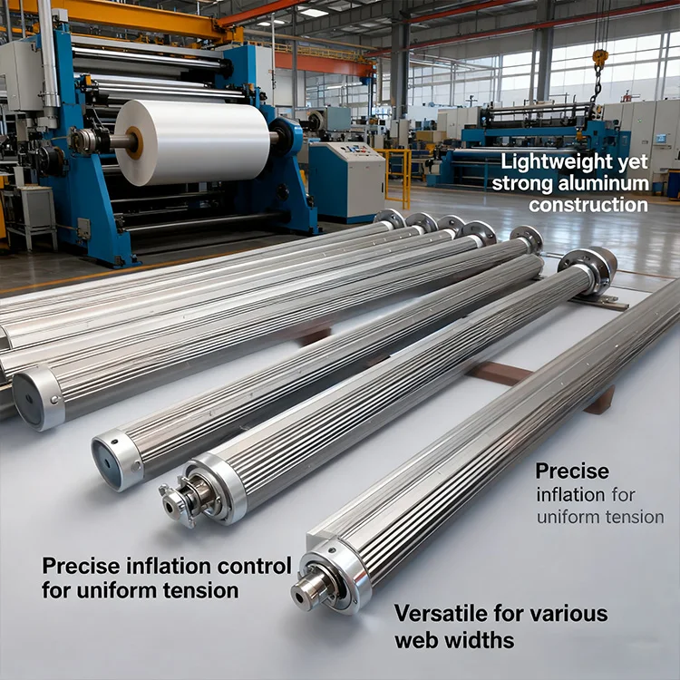 TLF工場供給 3インチから6インチのフレキシブルエアシャフトアダプター、印刷機用の硬質鋼コア部品付き