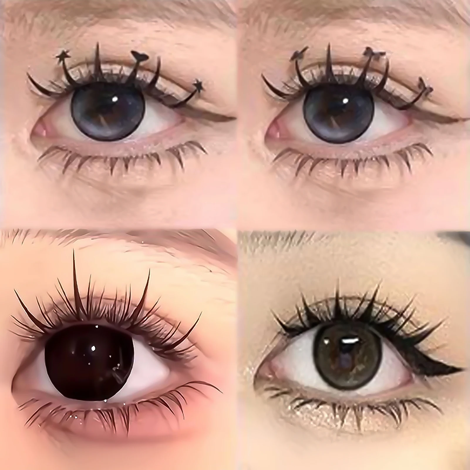 Pestañas postizas autoadhesivas sin pegamento voluminoso, rizo C, extensión de pestañas naturales gruesas y esponjosas, 6 filas, 9-13mm, pestañas sin eliminación