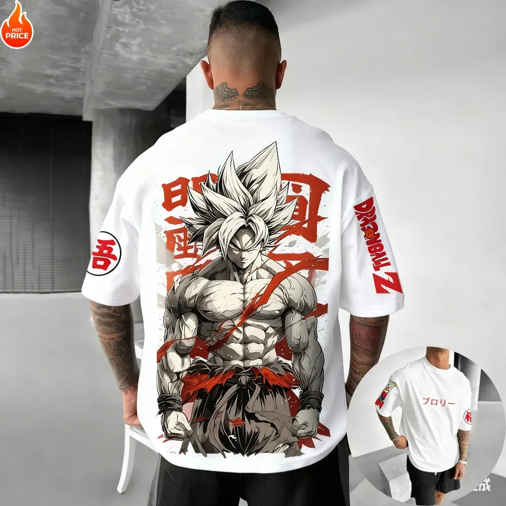 Sun Wukong Anime Print "Dragon Ball" Harajuku Heren Zomer T-shirt 2025, Grote Maat Retro Straat Dames