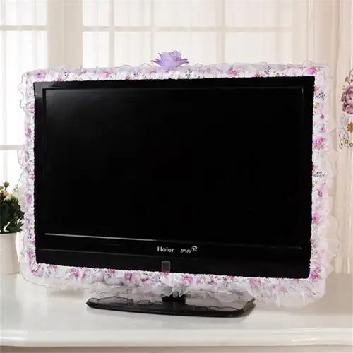 

Декоративный кружевной чехол для телевизора в стиле принцессы, пылезащитный экран для ЖК-телевизора, защита для телевизора, аксессуары для телевизора, украшения для дома