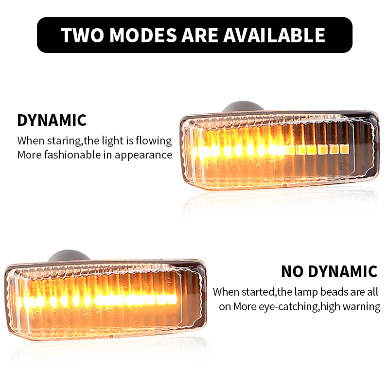 2 قطعة لمرسيدس بنز C-CLASS W201 190 1983-1992 E-CLASS W124 1985-1992 W202 W140 R129 LED الجانب ماركر ضوء بدوره مصباح إشارة