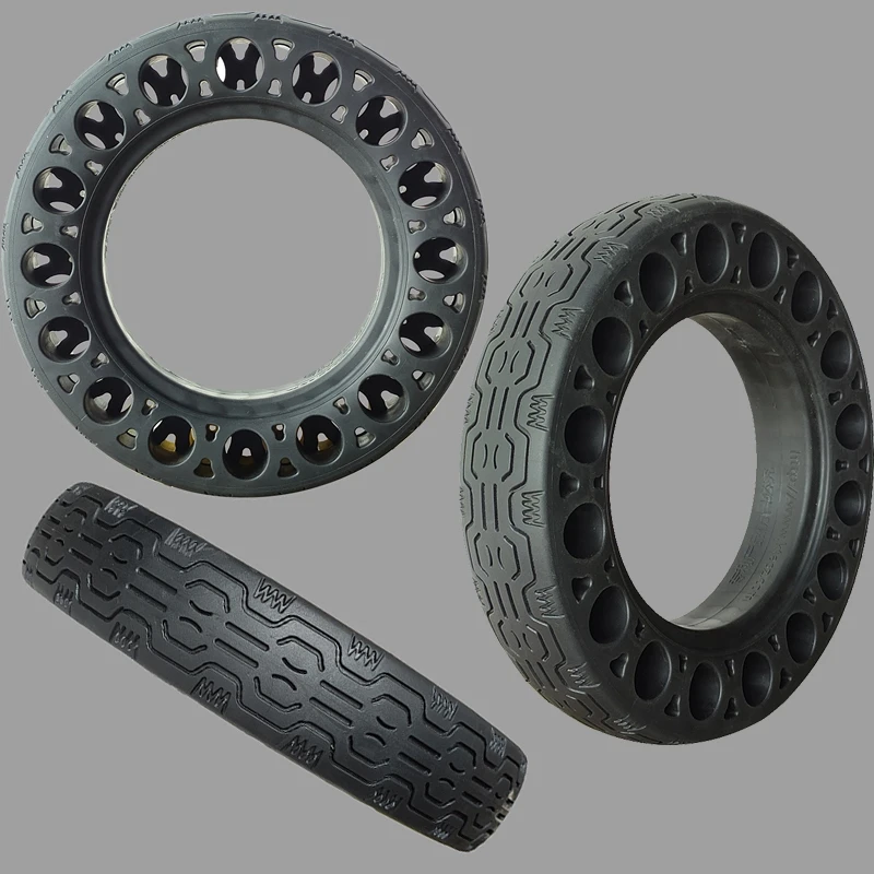

10 Inch Rubber Solid Tires For Ninebot Max G30 Electric Scooter Honeycomb Shock Absorber Damping Tyre Black-A02G