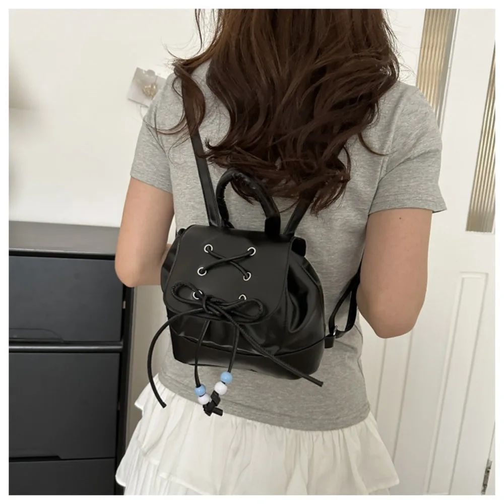 Female Backpack PU Small Teenage Girls Fashion Leisure Zipper Shoulder Bag Knapsack High-capacity Women Mini School Backpack