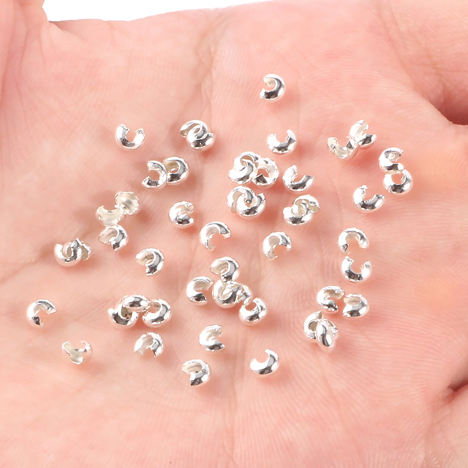 ジュエリー作り用の丸い銅ハウジング,スペーサービーズ,100ピース/パック3 4 5mm,ジュエリー作り用品