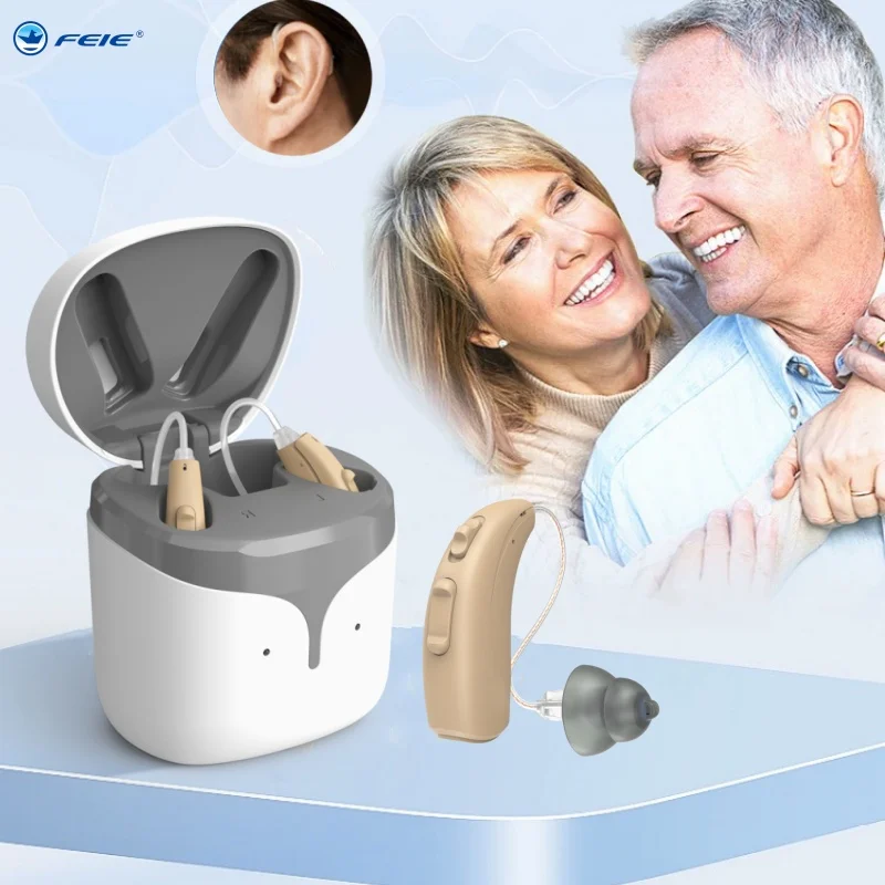 2024 NEW16 channels Digital Rechargeable Hearing Aids for Seniors RIC Hearing Aid for People with Mild Moderate Hearing Losse