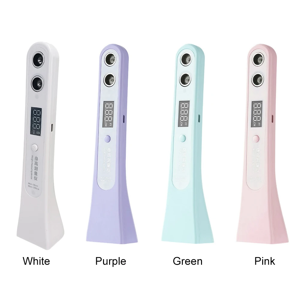 초음파 높이 측정기 LED 디스플레이 높이 측정 높이계 성인 어린이를위한 휴대용 높이 측정 장치