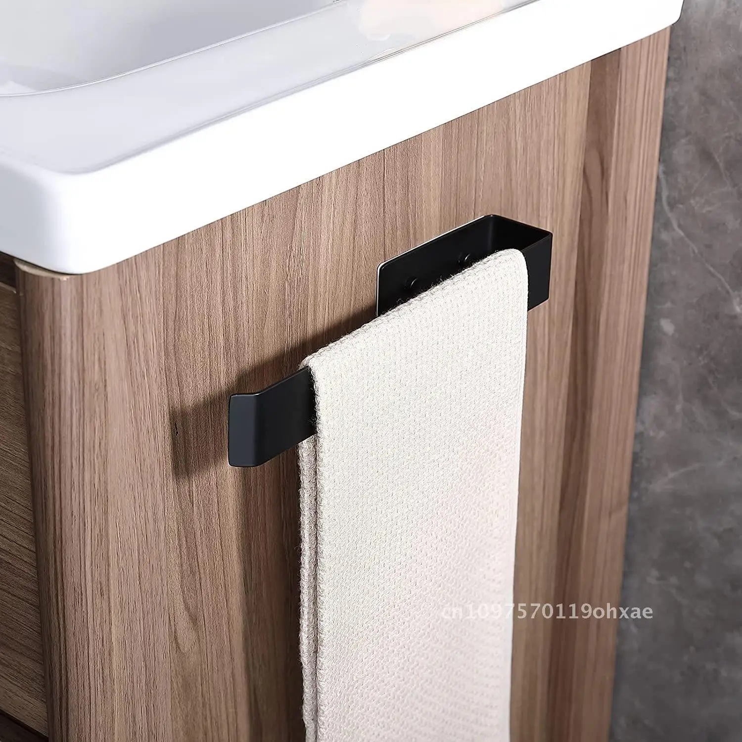 Stanzfreier weißer Handtuchhalter, einpoliger Badezimmer-Anhänger, Toilettenhandtuchhalter, Silber, Schwarz, Gold, Dual-Use-Modelle erhältlich