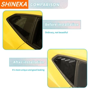 Shineka-Car Heckscheibenblind-Vent-Trimm, Lob-Schaufelendekoration, Camaro Camaro 2017 Cover, 2018 UP, Außenzubehör 8 Hauptverkäufe Camaro Louver - №8