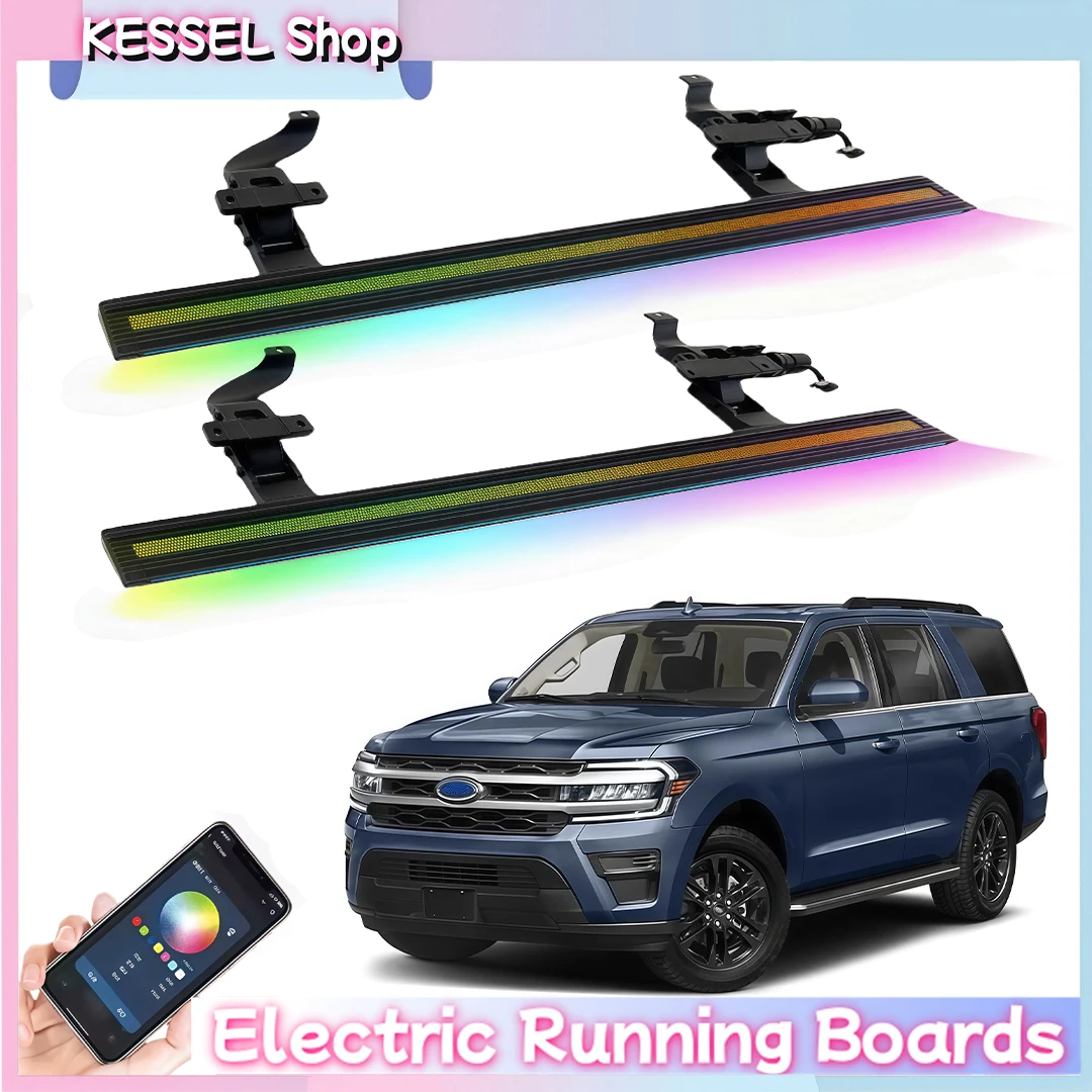 

Power Side Step with LED Light Electric Running Boards fits for Ford Expedition 2018-2024 Deployable Retractable Steps