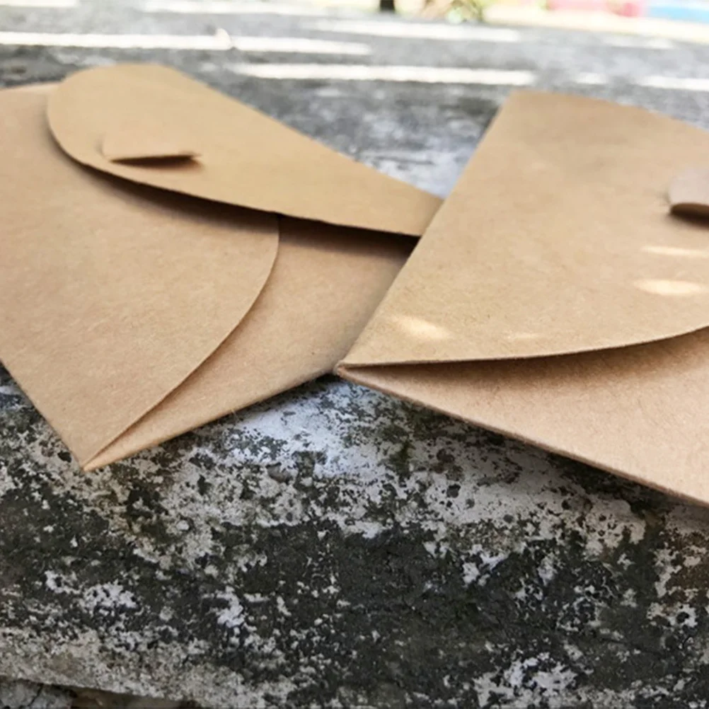 1 set 1 Set Of Kraft Paper Envelope Brown Vintage Handmade Diy Invitation Size -Friendly Biodegradable Recyclable Gift