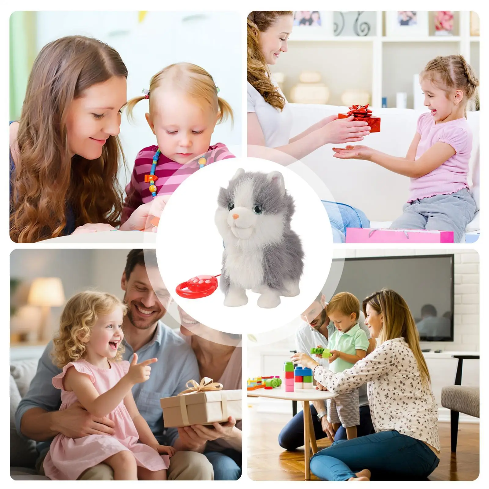 Juguete de Peluche Eléctrico para Perro, Juguete Interactivo Electrónico para Niños y Niñas, con Movimiento de Cola y Canto