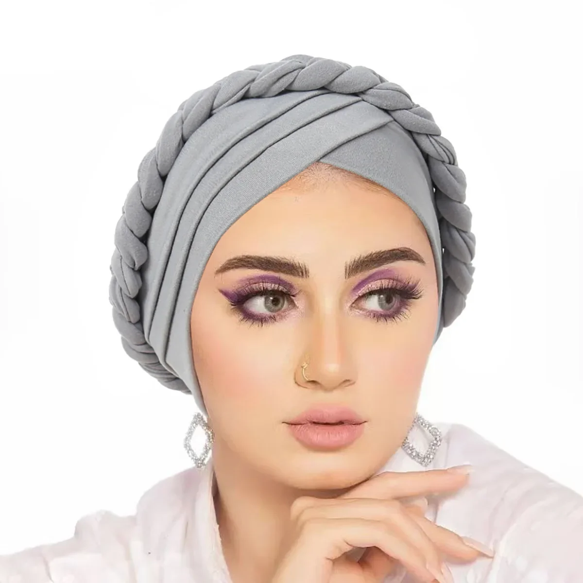 Crossed Forehead Braids Muslim Turban Women Islamic Inner Hijab Chemo Cap Underscarf Head Wrap Bonnet Hair Loss Turbante Mujer