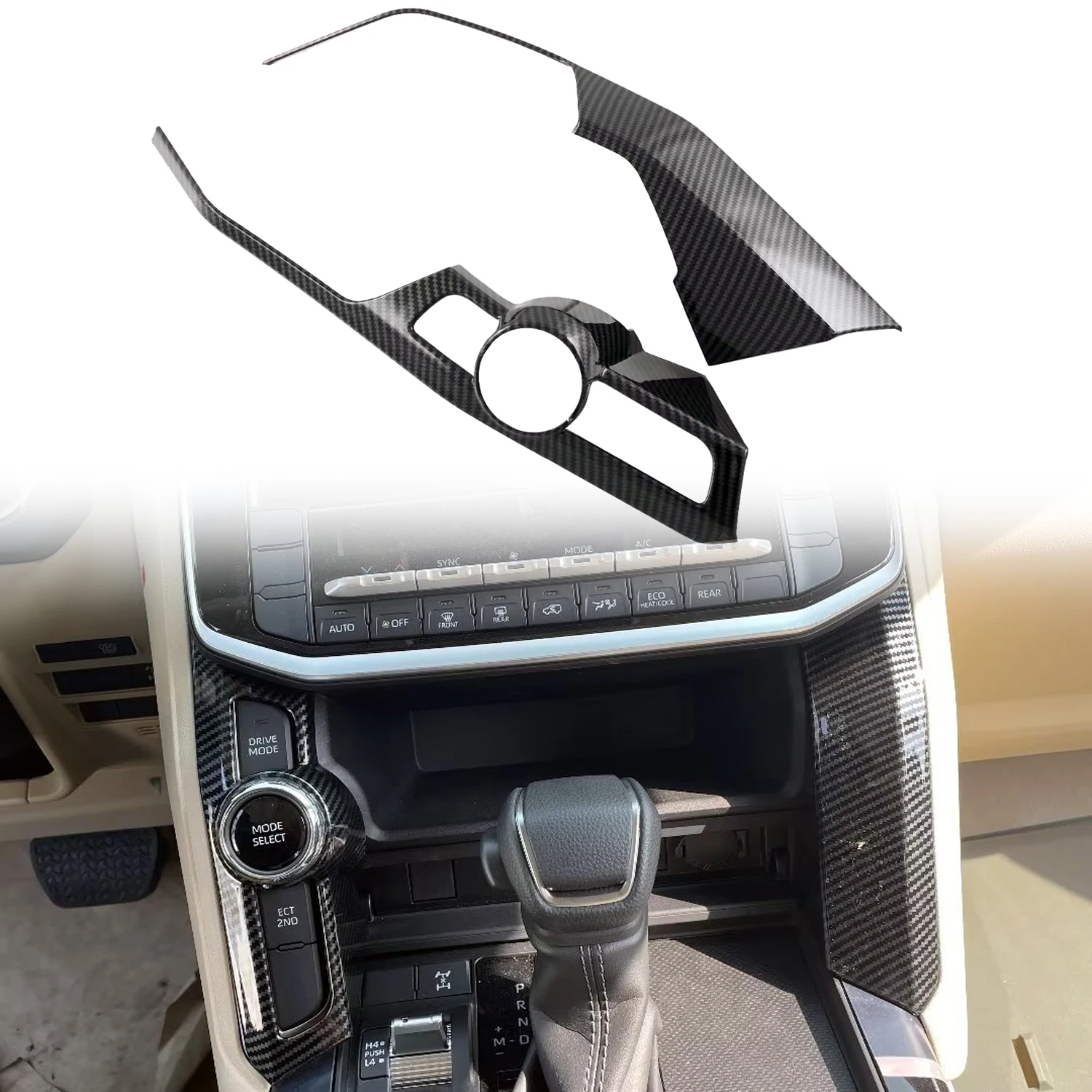 LHD! For Toyota Land Cruiser 300 J300 LC300 2022 2023 ABS Center Console Decoration Trim Car-Styling Interior Parts Accessories