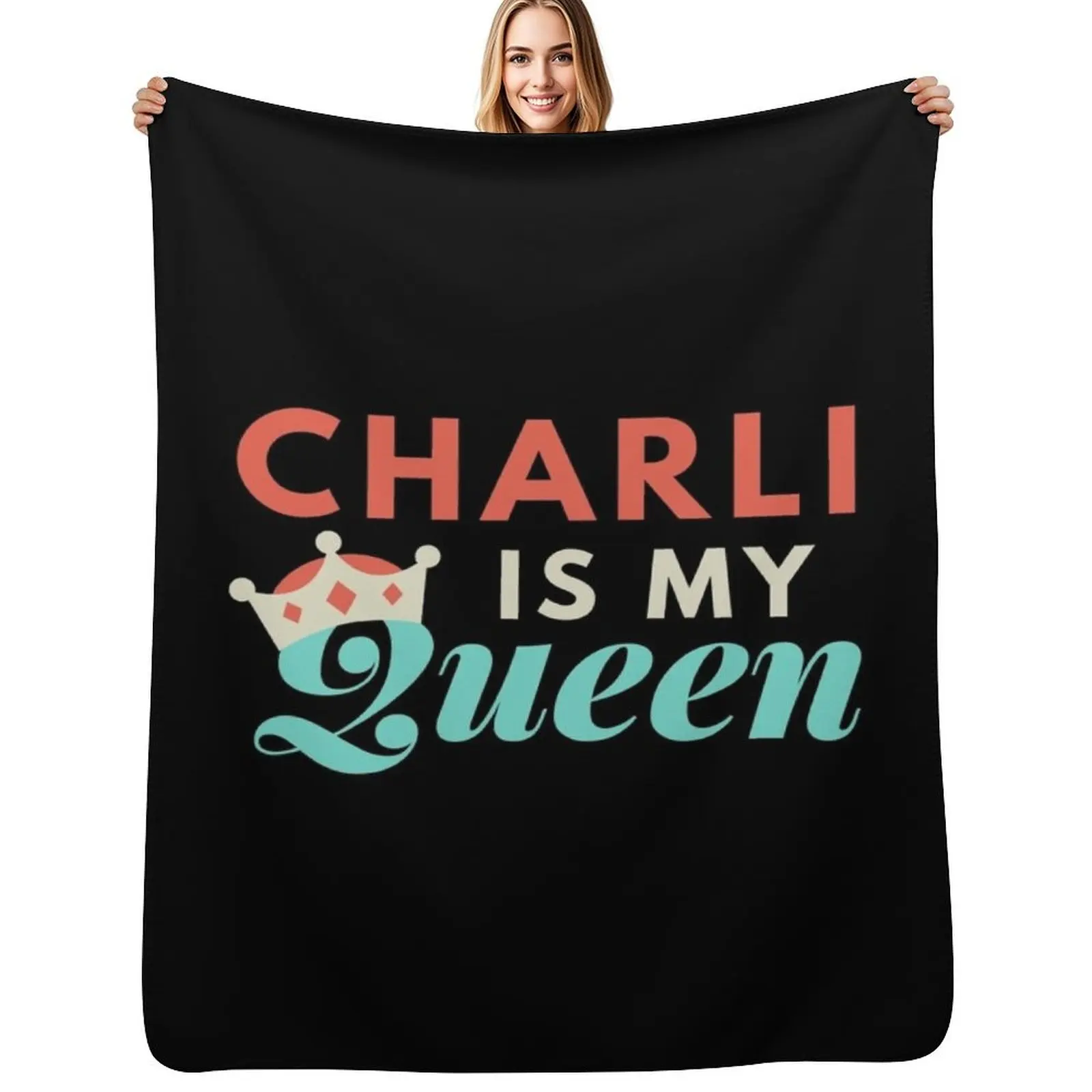 Charli is my Queen Throw Blanket Cozy Microfiber Throw Blanket for Home Bedroom