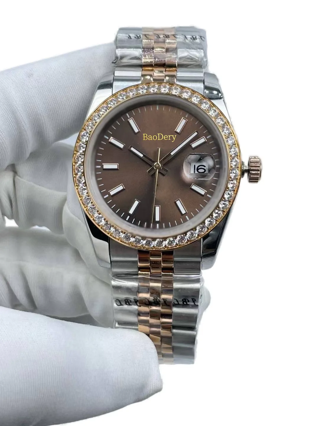 Montre-bracelet numérique de qualité supérieure pour femme, calendrier, cadran en diamant, 36mm