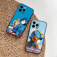 R-Rockman Megaman Game Phone Case For iPhone 15,14,13,12,11,Plus,Pro Max,XS,X,XR,SE,Mini,8,7 Soft Silicone Black Cover