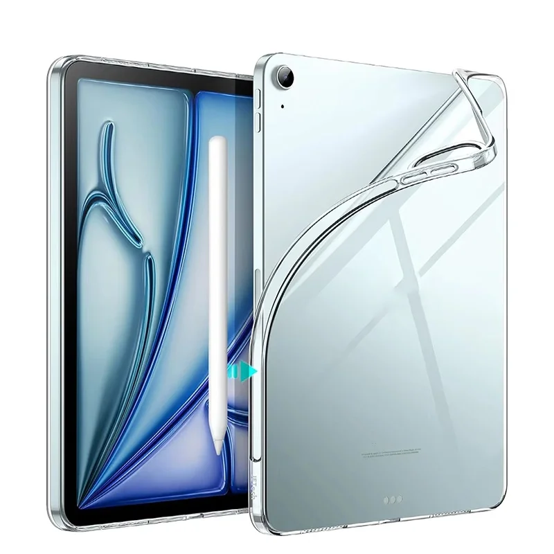 TPU Transparent Silicone Case For iPad Pro 12.9 2022 2021 2020 2018 Shockproof Case For iPad Pro 12.9 6th 5th 4th 3th Generation