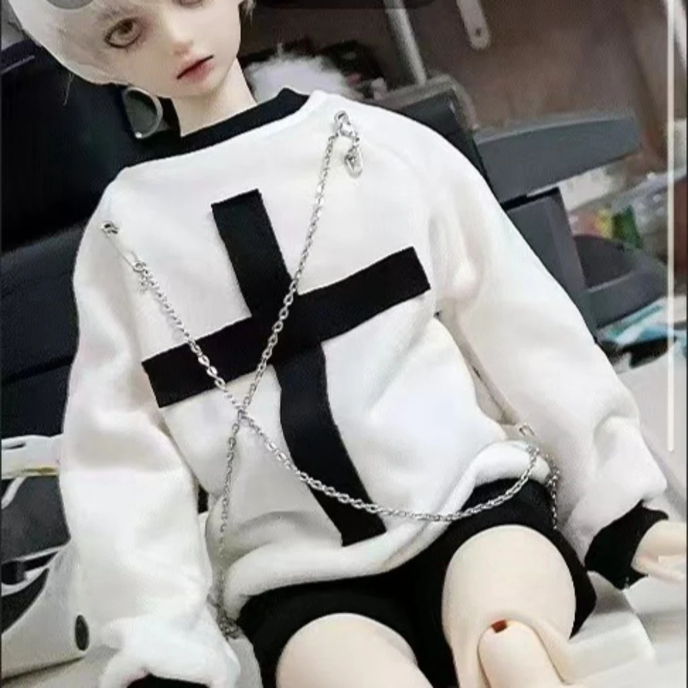 Costume de vêtements de poupée pour poupée Bjd de 45cm, manches longues + shorts + couvre-jambes, jouets pour filles, habillage, maison de jeu, accessoires de poupée, sans poupée, 1/4